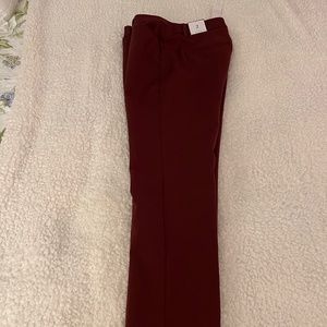 White House Black Market The Slim Ankle Dress Slacks Burgundy